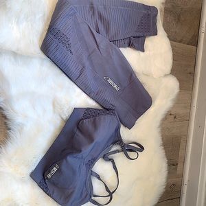 GymShark Set - Leggings / Sports Bra Small Purple